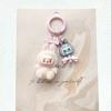 Flocking Cute Grain Labu Bag, Mobile Phone Keychain, Mobile Phone Chain, Cute Gift for Friends, Pendant.
