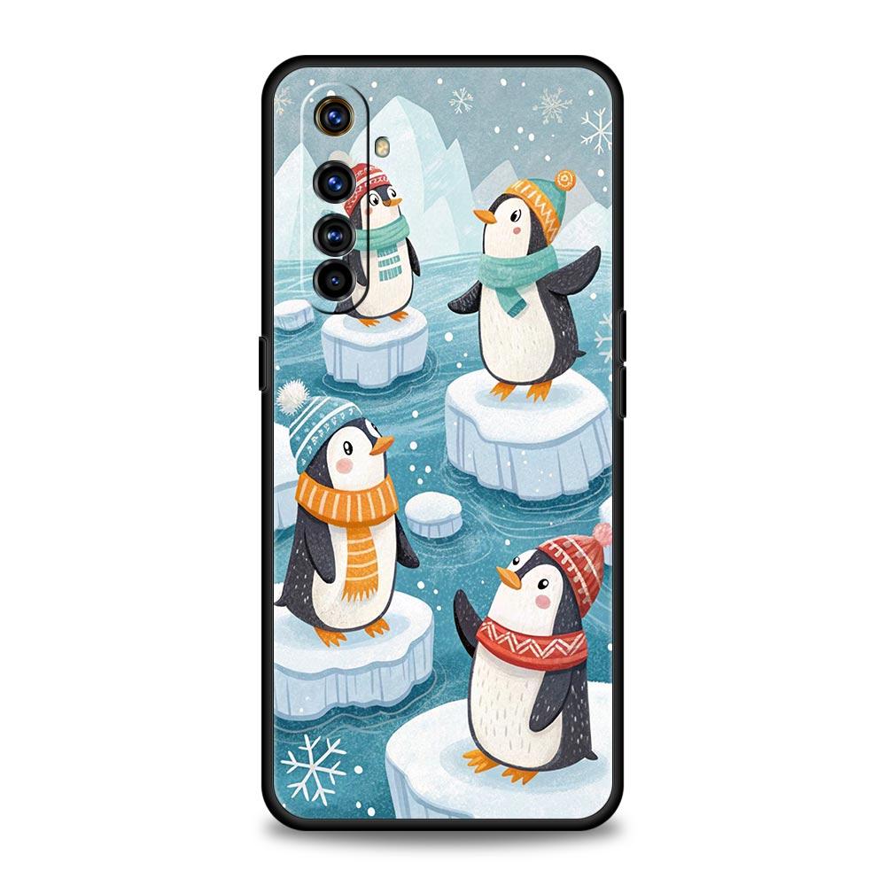 Penguin Kawaii Cute Phone Case For Realme 13 12 10 9 8 7 GT3 GT5 GT2 Pro Plus 5G C21 C25 C35 GT Neo 2 3 3T 5 Cover