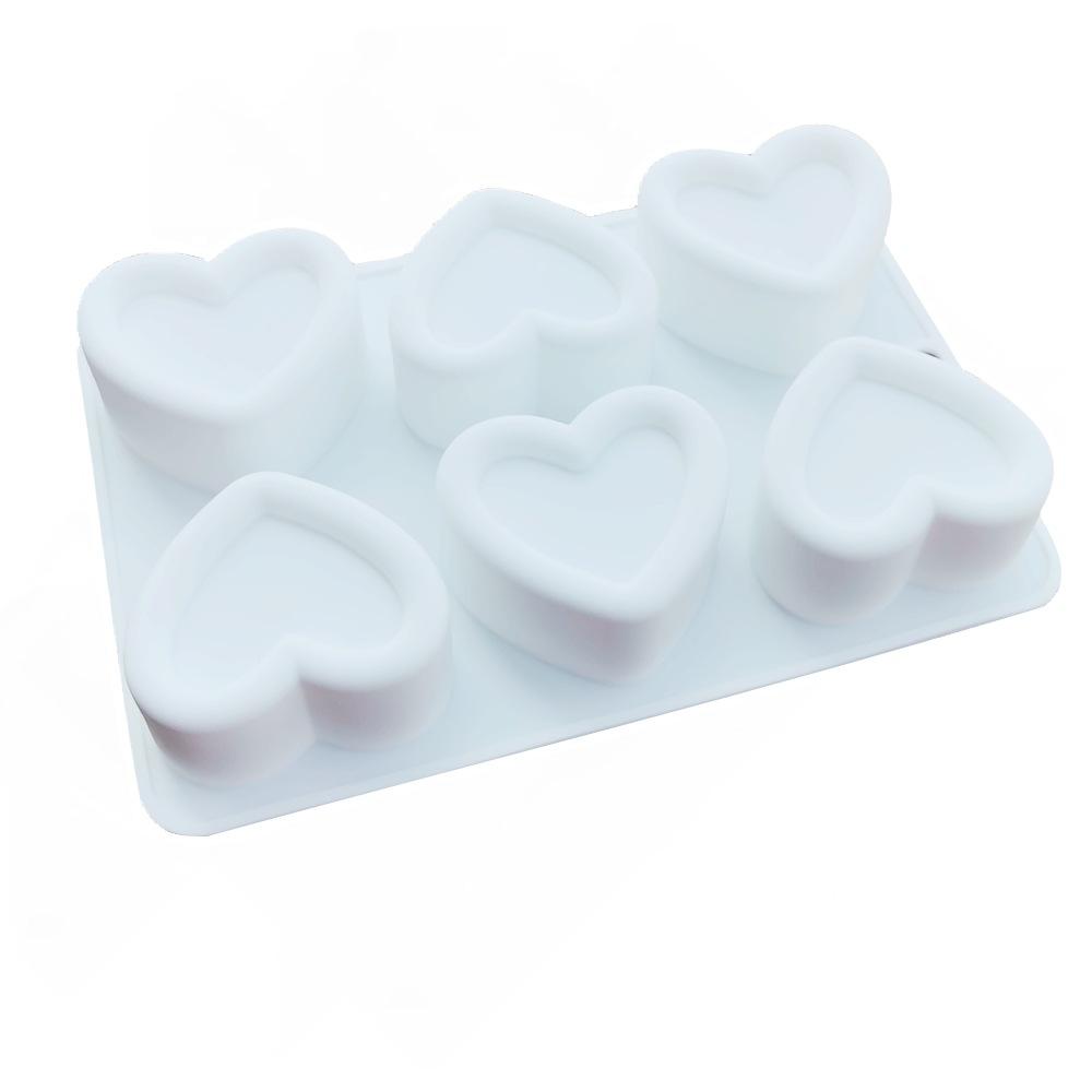 1 Pc 6 with Round Recessed Mousse Mold Small Flower Pot French Dessert Silicone Cake Mold Chocolate Jelly Mold Baking