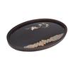 Bamboo Tea Tray Japanese Simple Novel Beautiful Resin Walnut Tea Tray for Home UseOval S
