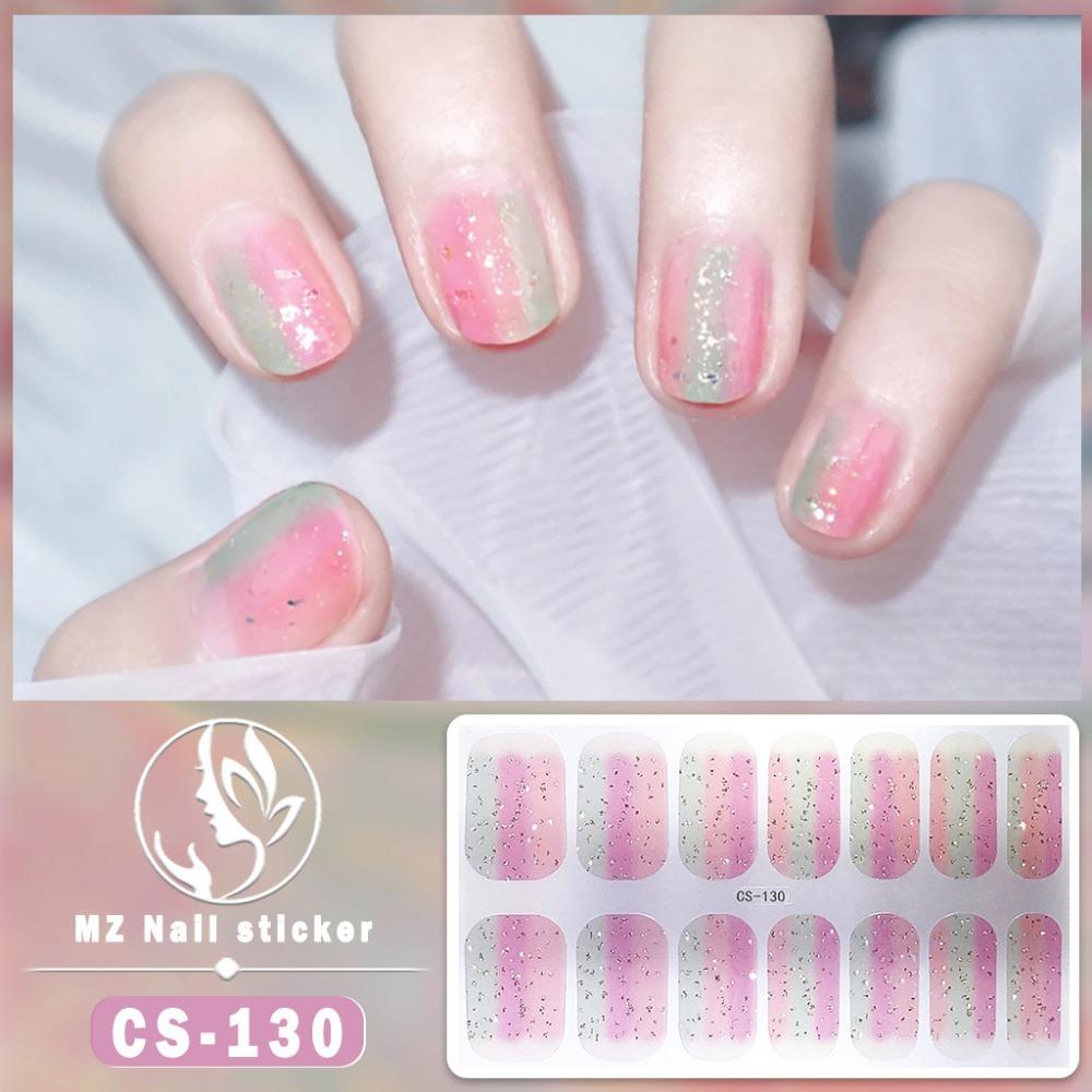 CS voděodolná gelová fólie na nehty bez pečení plná samolepka kontrastní barva tygří hlava nail art fólie papír fólie na nehty papír nálepka