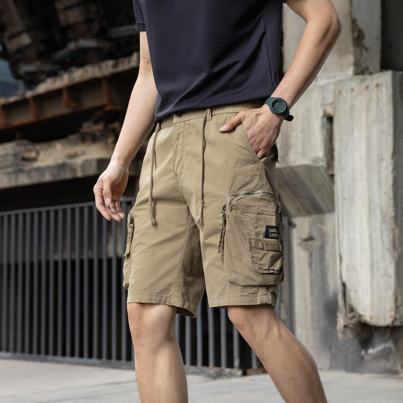 

Three-dimensional Multi-pocket Cargo Pants Casual Loose Men s Shorts Men s Clothing 34 хакі