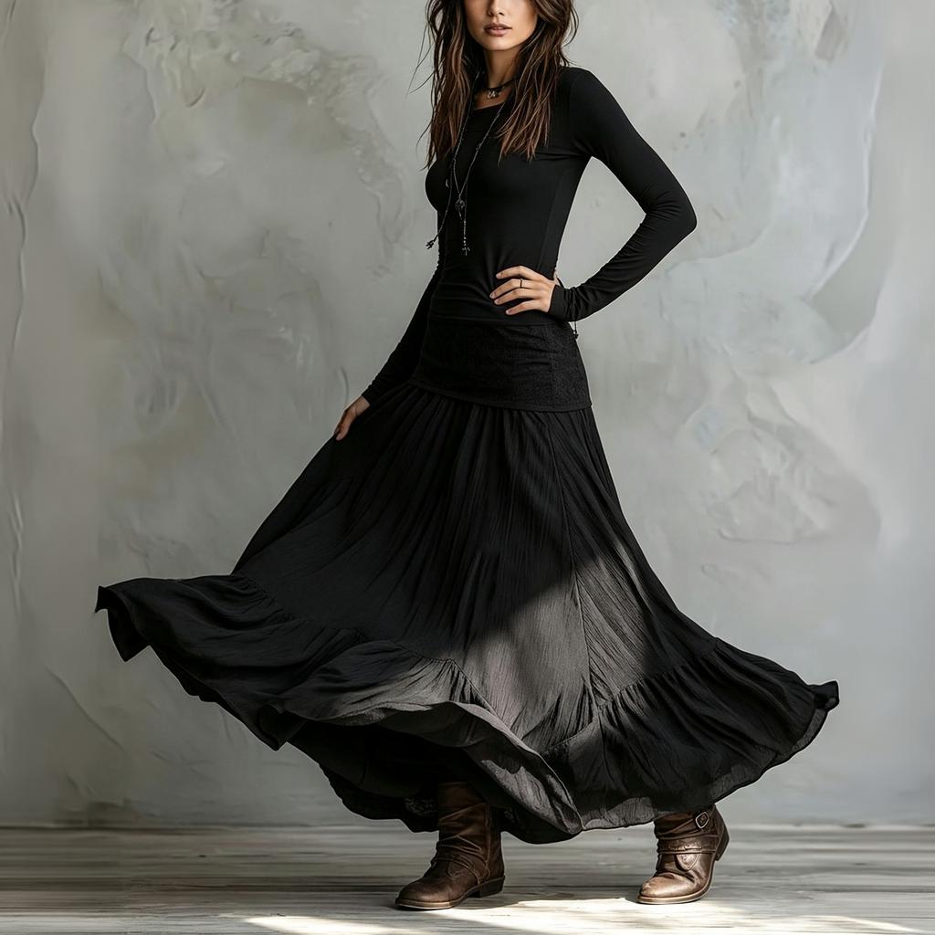 Conjunto de Vestido Maxi Casual de Dos Piezas para Mujer para Vacaciones de Verano