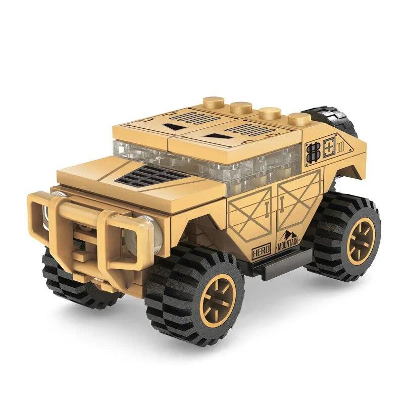 

MOC Brave Warrior Внедорожник Грузовик Война Военный Городской Автомобиль Строительные Блоки Классические Модели Наборы Кирпичей Наборы Идеи