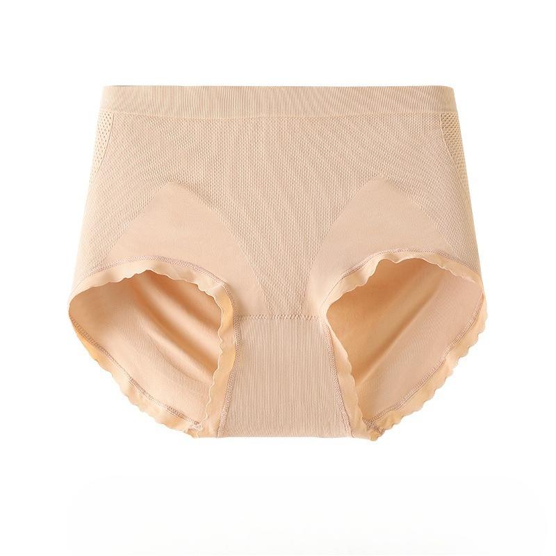 Female Spring and Summer 7A Silk Antibacterial Cool Feeling Ice Silk High Waist Belly Triangle Briefs