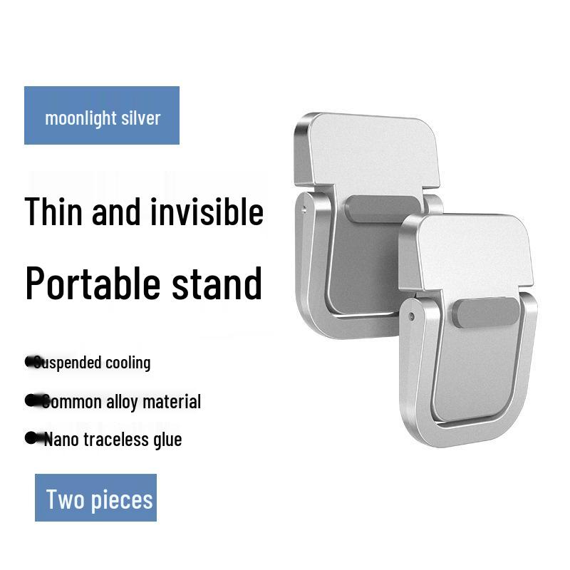 Supporto per Laptop Metallico Pieghevole Montato sul Retro con Staffa per Tastiera Regolabile in Plastica ABS