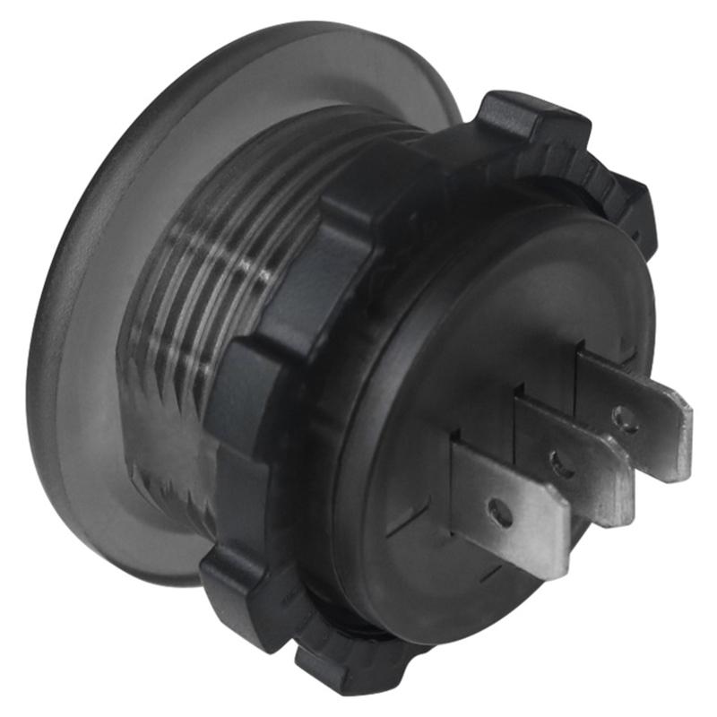 LED Digital Voltage Tester Current Detector Round Dual Display Panel Voltmeter Ammeter DC 12V-24V Meter Indicator