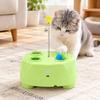 Indoor Play Device with Extending Lower Attachment, Moving Ball, Spring Attachment, and 4 Top Openings for Play