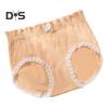 Women Briefs Mid Waist Seamless Lace Bow Decor Solid Color Soft Breathable Elastic Thin Anti septic Moisture wicking Lady Underpants Female Underwear