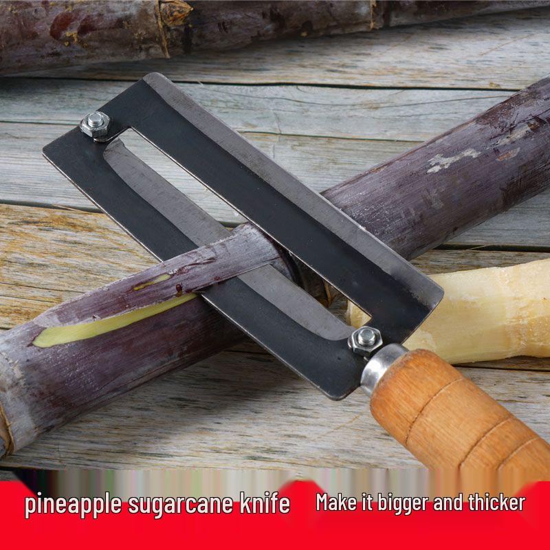 Newcomer Discount: Heavy-Duty Sharp Stainless Steel Sugar Cane and Pineapple Knife, Lettuce Peeler
