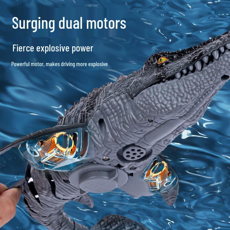 S11 4DRC Electric Camera Remote-Control Dinosaur Boat with Water Spray Toy for Kids
