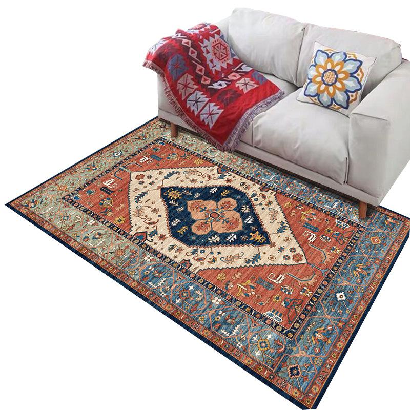 Bohemian Home Carpet Living Room Tea Table Large Carpet Rectangular Ethnic Style Carpet Bedroom Carpet