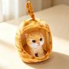 Plush Cat Doll Bed Toy With Realistic Threecolor Feline Design For Kids And Collectors