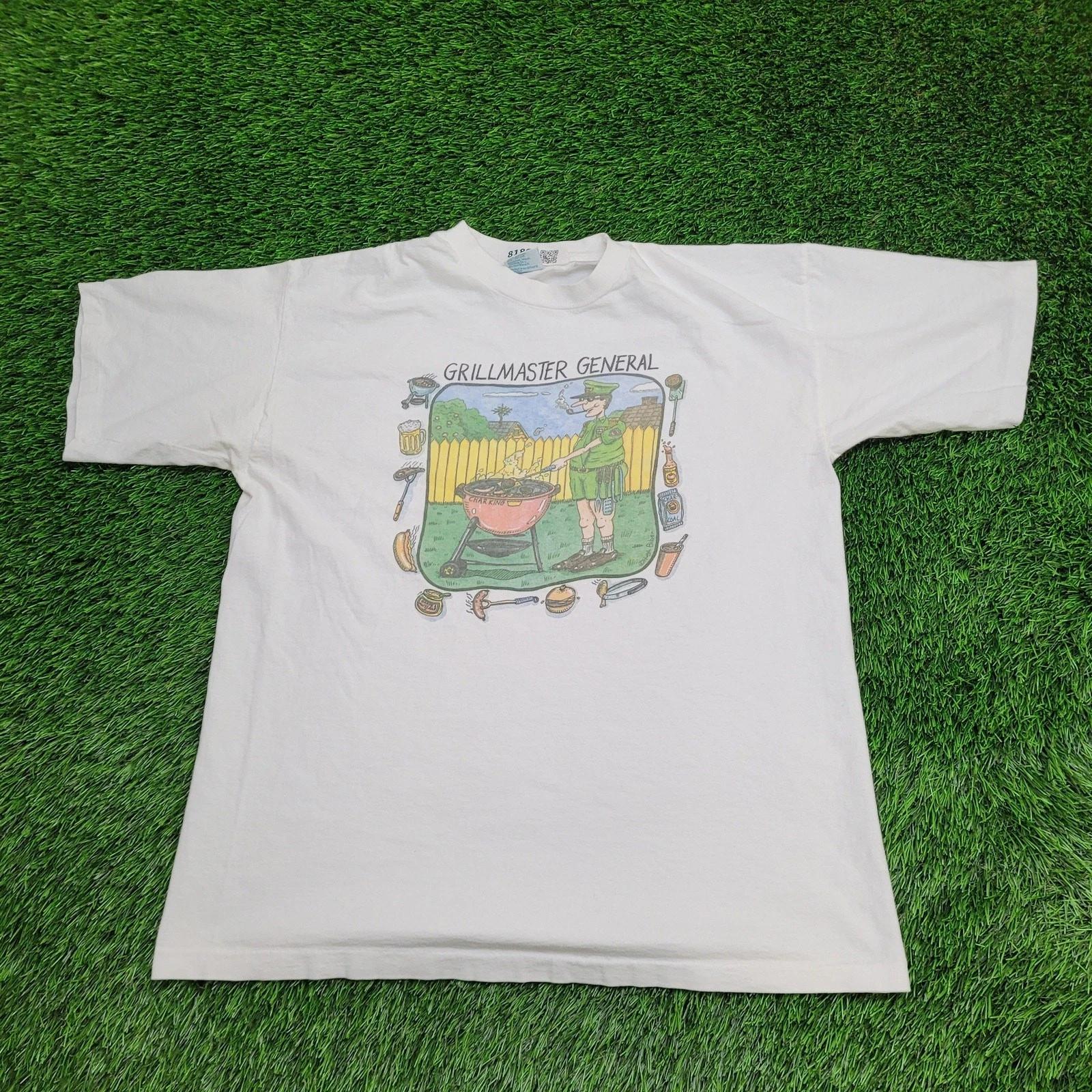 

Vintage Funny Militay Humor Shirt XL 23x28 Grillmaster General S