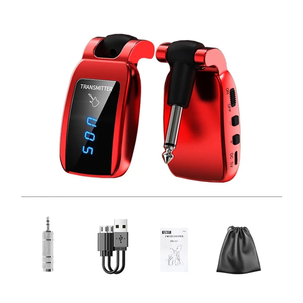 Беспроводная гитарная система, перезаряжаемый беспроводной гитарный передатчик, приемник, комплект, электрогитара, бас, звукосниматель, аксессуары для гитары