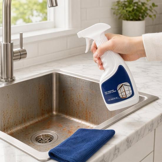 Yousheng 1/2Pcs 120ml Iron Eraser Rust Remover Spray, Automotive Parts Fast Acting Iron Rust Remover, Powerful Iron Eraser for Metal Stainless Steel