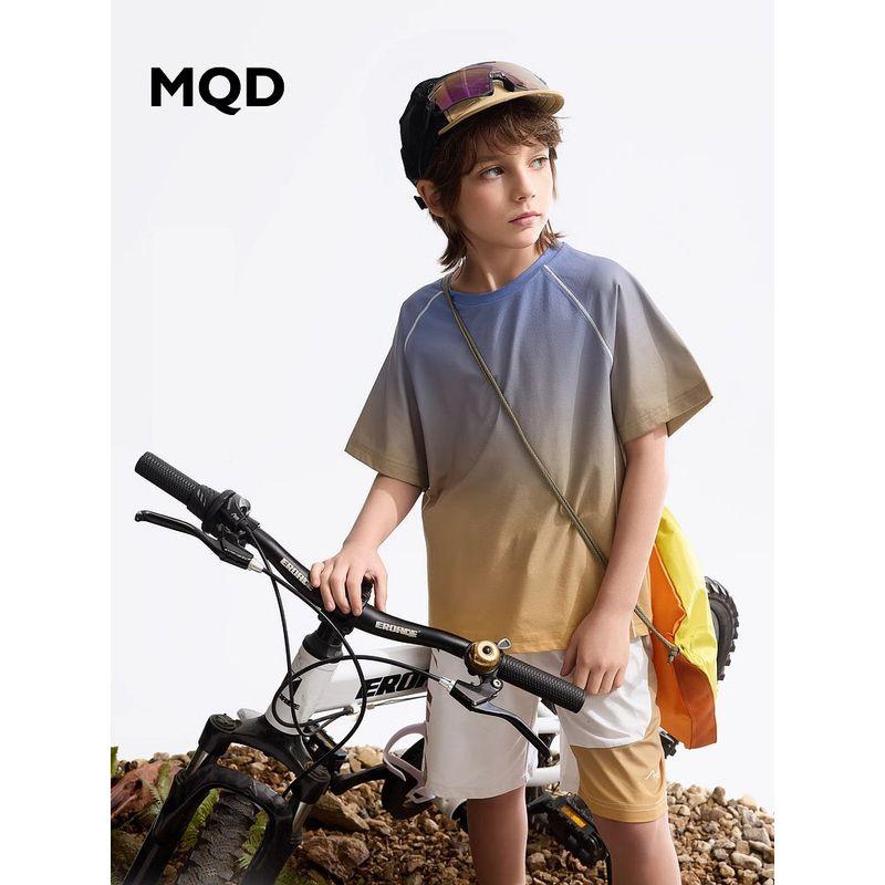[Moisture-Wicking] Mqd Children's Clothing Boys' Short-Sleeved T-Shirt Set Summer New Style Children's Cycling Two-Piece Set