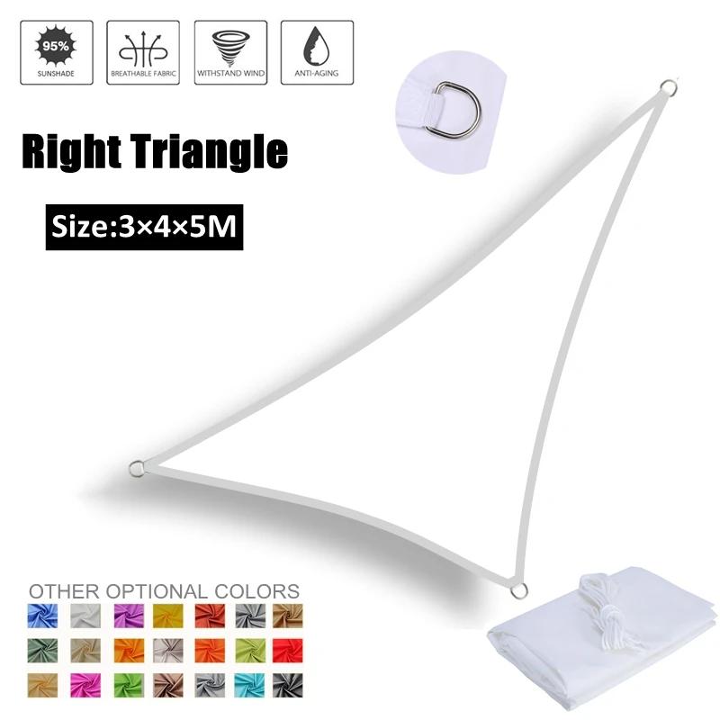 White Waterproof SunShade Sail Garden Sun Shelter Patio Pool Canopy Outdoor Camping Awning Boat Shading Cloth Polyester