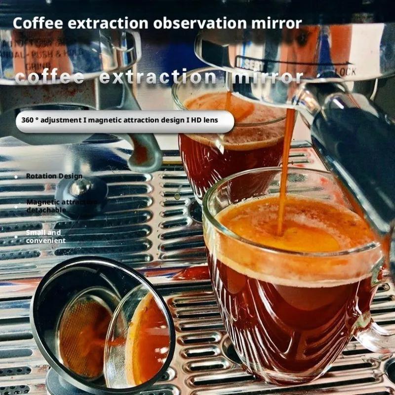 Coffee Extraction Mirror 360° Adjustable Magnetic Espresso Shot Mirror Metal material Reflector For Bottomless Portafilter