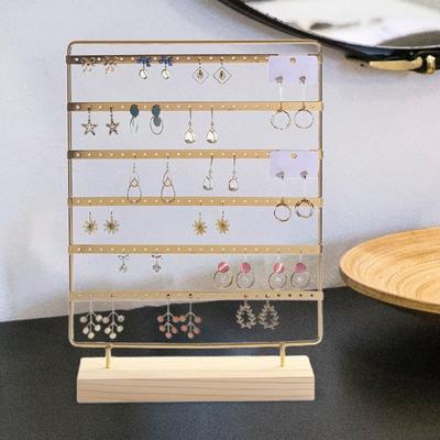 DIY Jewelry Display Stand Large Capacity Earrings Storage Rack Metal Earring Holder  Dresser