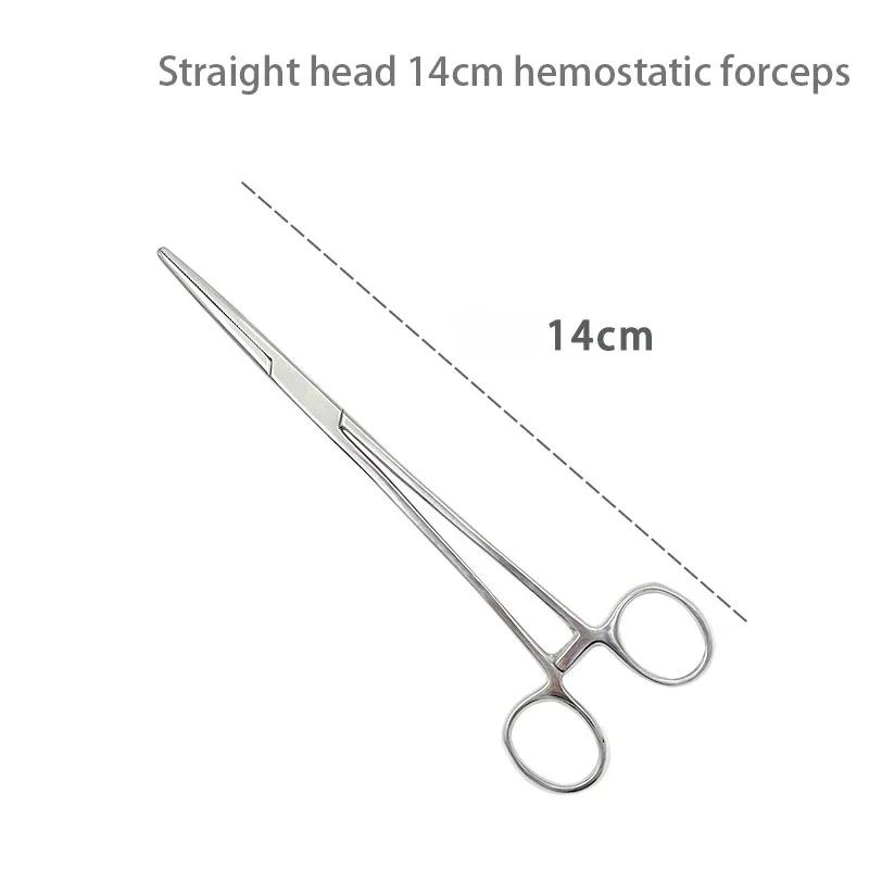Stainless Steel Hemostatic Forceps Surgical Clips Straight Elbow Large Small Mosquito Clips Complete Set