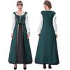 Halloween Medieval Renaissance square neck cinched waist dress vintage court aristocratic queen performance costume