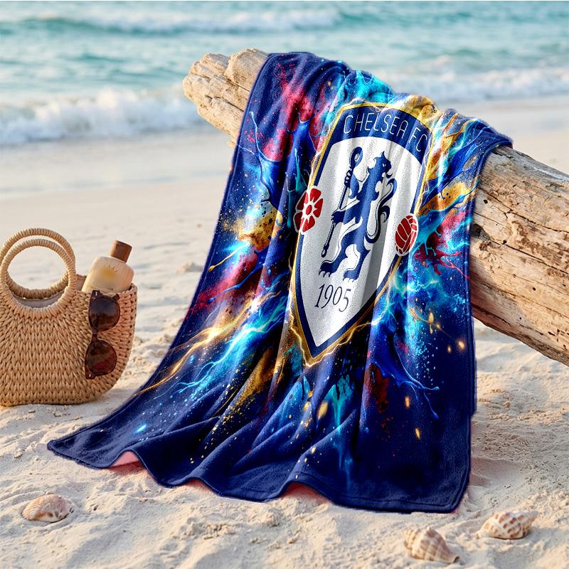 Asciugamano da Spiaggia in Microfibra con Stampa Chelsea FC Asciugatura Rapida Assorbente Grande Asciugamano per Spiaggia Nuoto Viaggio