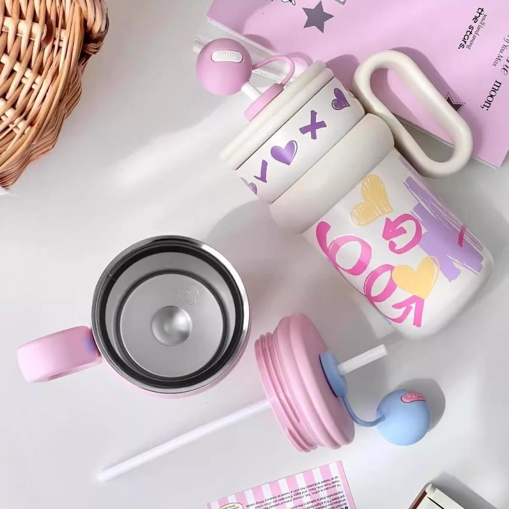 Cute Thermos Bottle 540ML Thermos Cup Portable Thermal Water Bottle  Office