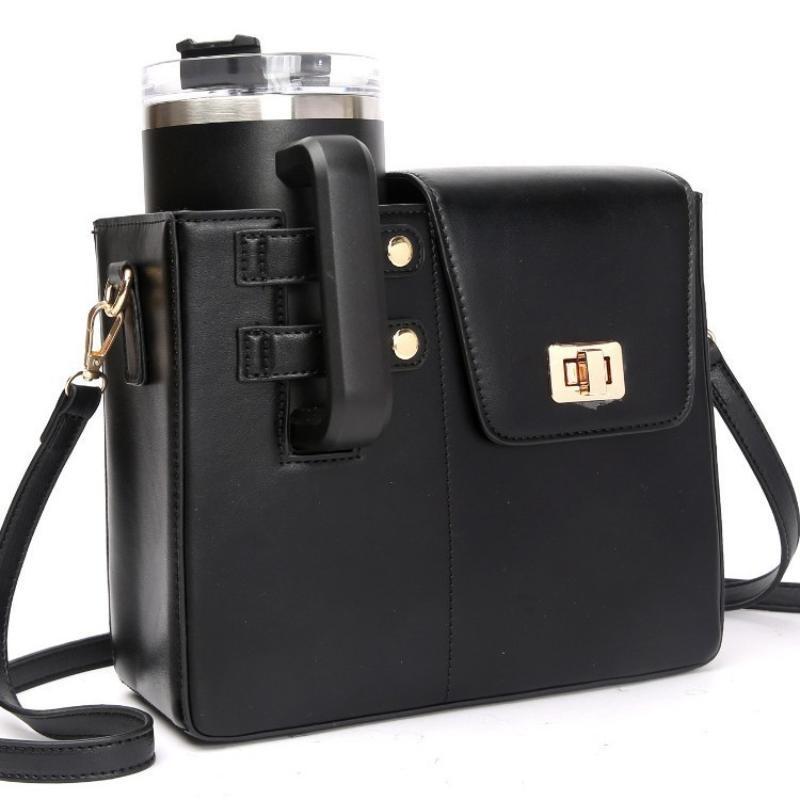 Universal Crossbody 40oz Tumbler Holder Bag Adjustable Strap Water Resistant for Camping Hiking Beach Picnics