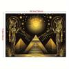 Fabric Gold Wallpaper for Egyptian Queen Cleopatra Photo Background Egyptian Party Decoration for Adult Portrait Shooting