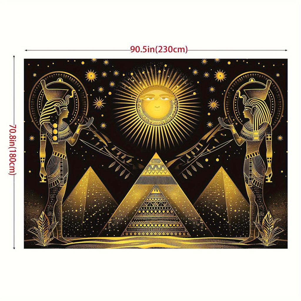 Fabric gold wallpaper for Egyptian Queen Cleopatra photo background Egyptian party decoration for adult portrait shooting