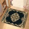 VIKAMA Baroque-Style Decorative Flannel Doormat Entrance Hall & Bathroom Mat Machine Washable Home Decor Rug