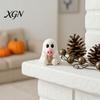 Summer Ghost Table Centerpiece Ice Cream Resin Figurine, Cute Spooky Desk Decor for Niche Home Halloween Home, Soft Ornament, Festive Gift Friends