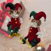 Charming Handmade Clown Figurine For Christmas Decor Plush Material Festive Gift Ideal For Holiday Spirit