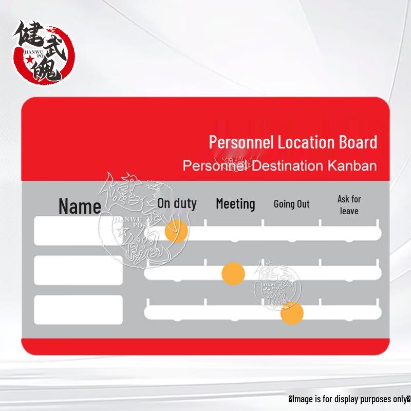 Acrylic Office Staff Status Board