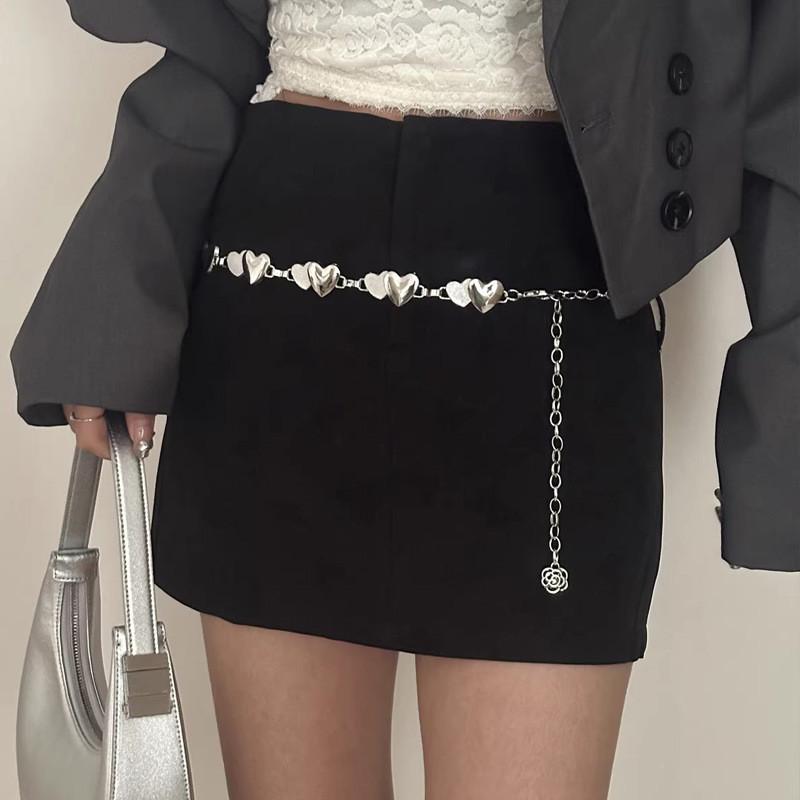 Metal Heart Waist Chain For Women With Adjustable Chain Link Jewelry For Summer Fashion Accessories