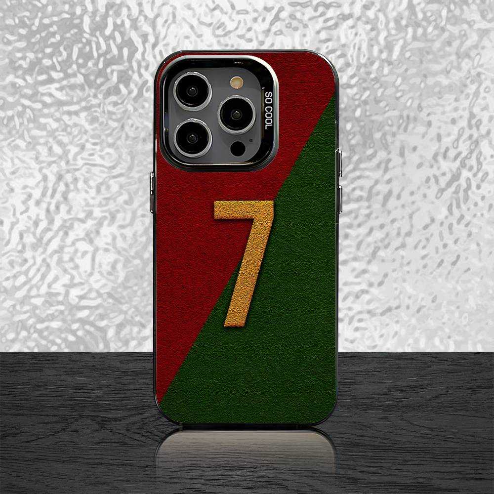 7 FOOTBALL Phone Case For iPhone 16,15,14,13,12,11,Pro,Max,Plus,Mini,SE Cr7 R-ROnAlDoS Black Candy Matte Shockproof Cover