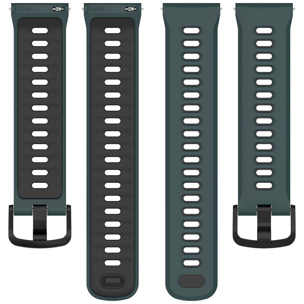 Dual Color Silicone Band for Coros Pace 4 Quick Release Breathable Watch Strap