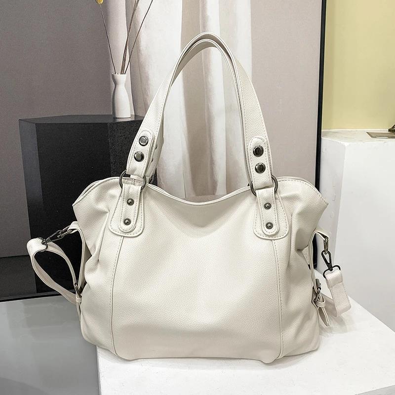Women's 2025 Large Capacity Spring/Summer Handbag - Korean-Style Fashionable Shoulder & Crossbody Bag for Middle-Aged Moms