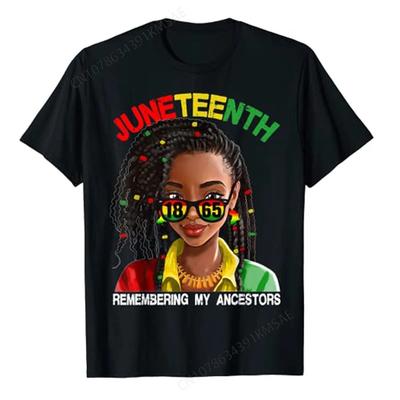 2025 New Model Juneteenth Tee Womens Fashion Locd  Remembering My Ancestors TShirtP Graphic Tee Short Eeve Blouses