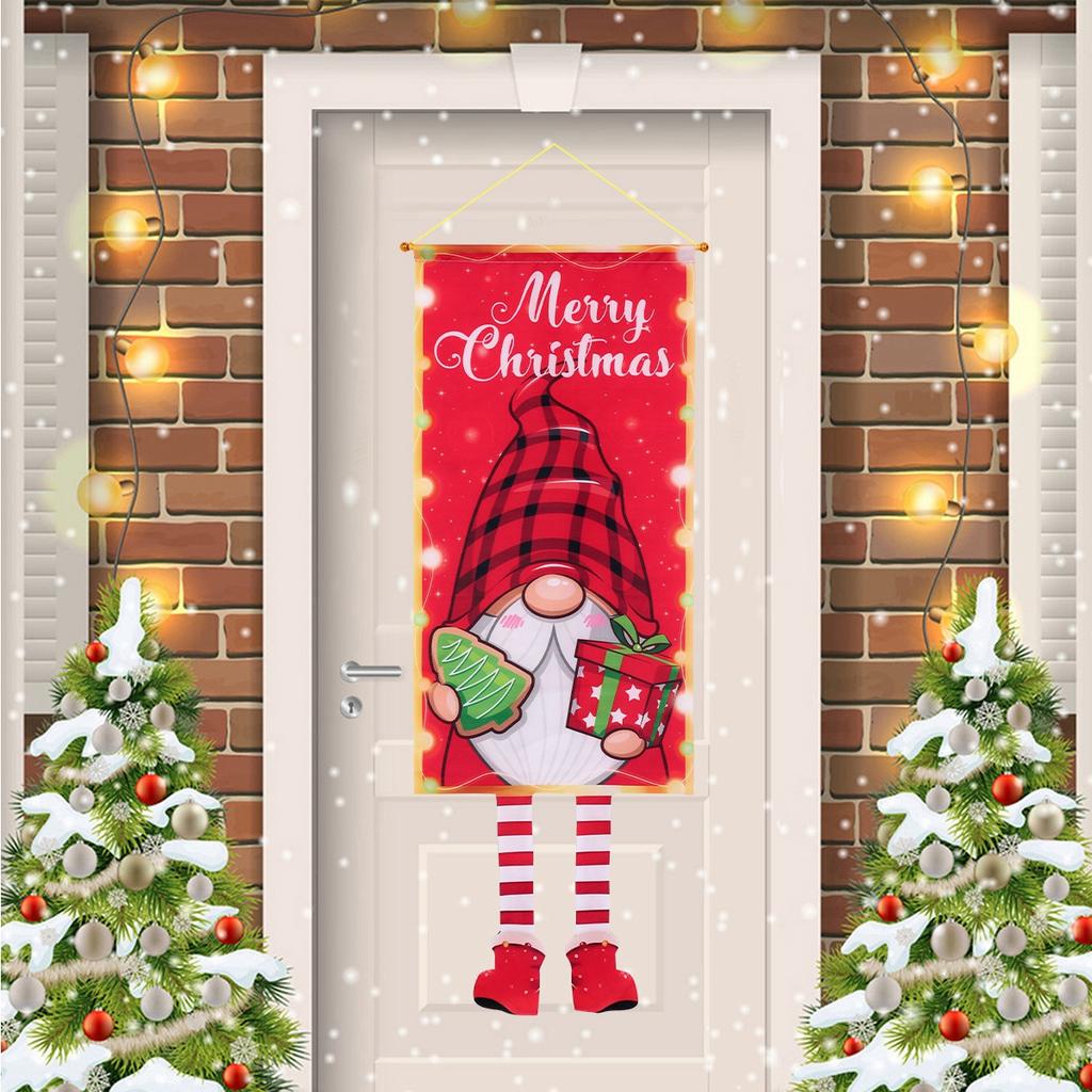 Christmas Faceless Doll Hanging Flag Navidad Natal Noel Door Hanging Ornament Merry Christmas Decor For Home 2025 New Year 2025