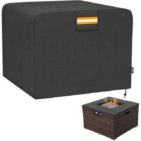 Heavy Duty 420D Square Fire Pit Cover for 28-32 Inch Fire Pit Table, Waterproof