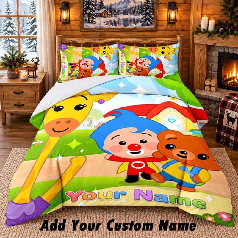 El Payaso Plim Plim Custom Name 3Pcs Bedding Set 1 Bed Sheet 2 Pillowcases Bedroom Home Decor