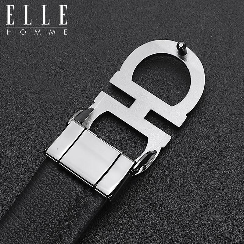 ELLE HOMME Men's Automatic Buckle Leather Belt
