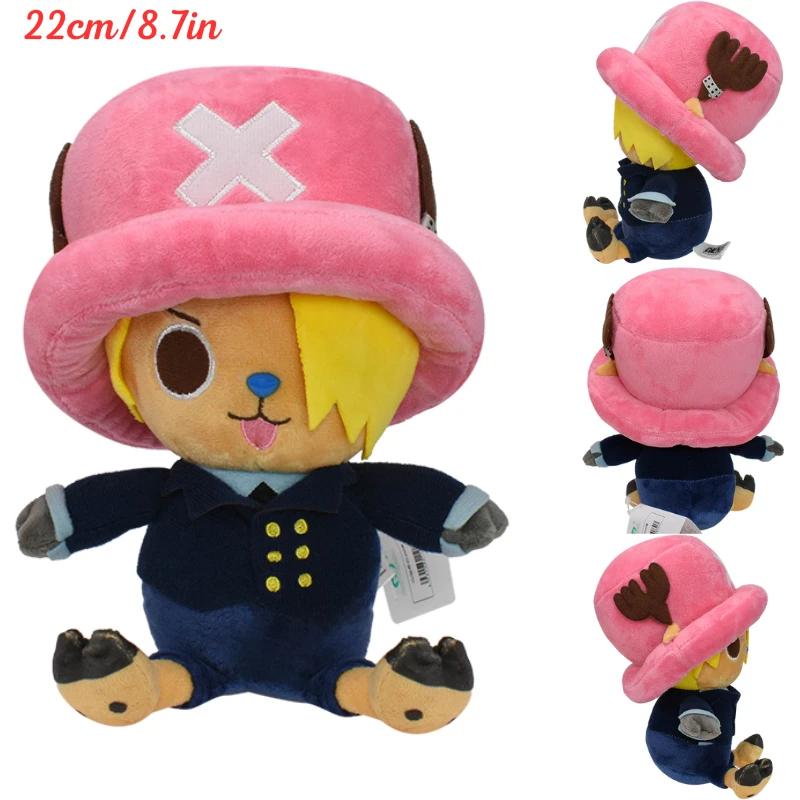 Kawaii One Piece Monkey D Luffy Tony Tony Chopper Soft Plush Toys Roronoa Zoro Karoo Sabo Gum-Gum Fruit Cute Peluche Dolls Gifts
