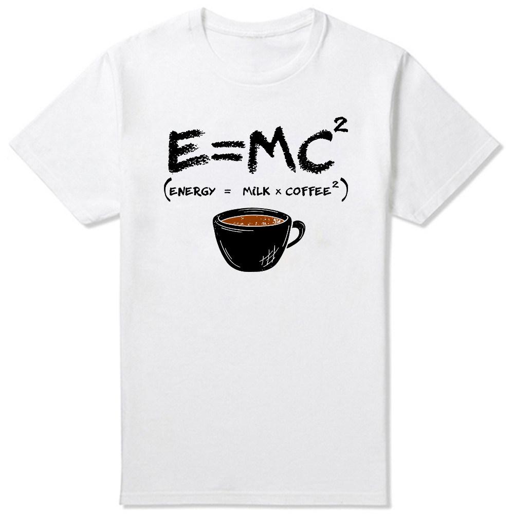 Camiseta de algodão puro EMC2 Série de TV Americana The Big Bang Theory camisa de manga curta para café Sheldon camiseta de manga curta