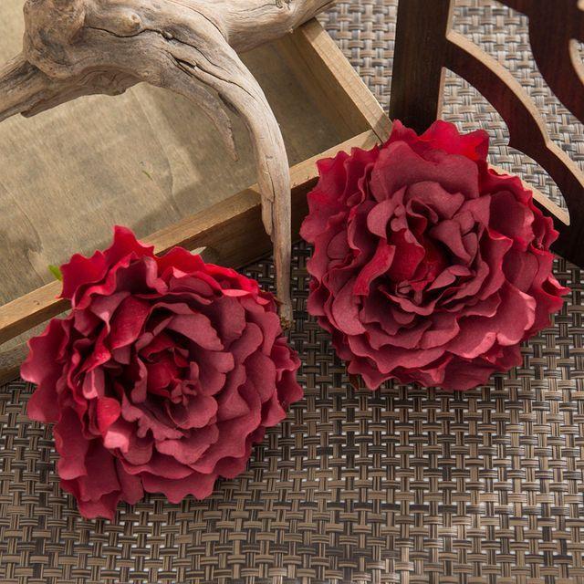Artificial Flowers Silk Oil Cloth Peony Christmas Wreath Home Outdoor Garden Festival Wedding Bridal Bouquet Diy Gift Hot Sales