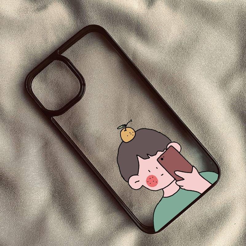 Cute Boy Girls Couple Paired Phone Case for IPhone 14 13 12 11 15 Pro XS Max 7 8 Plus 13Mini SE2 X XR Soft Lovers Cover Fundas