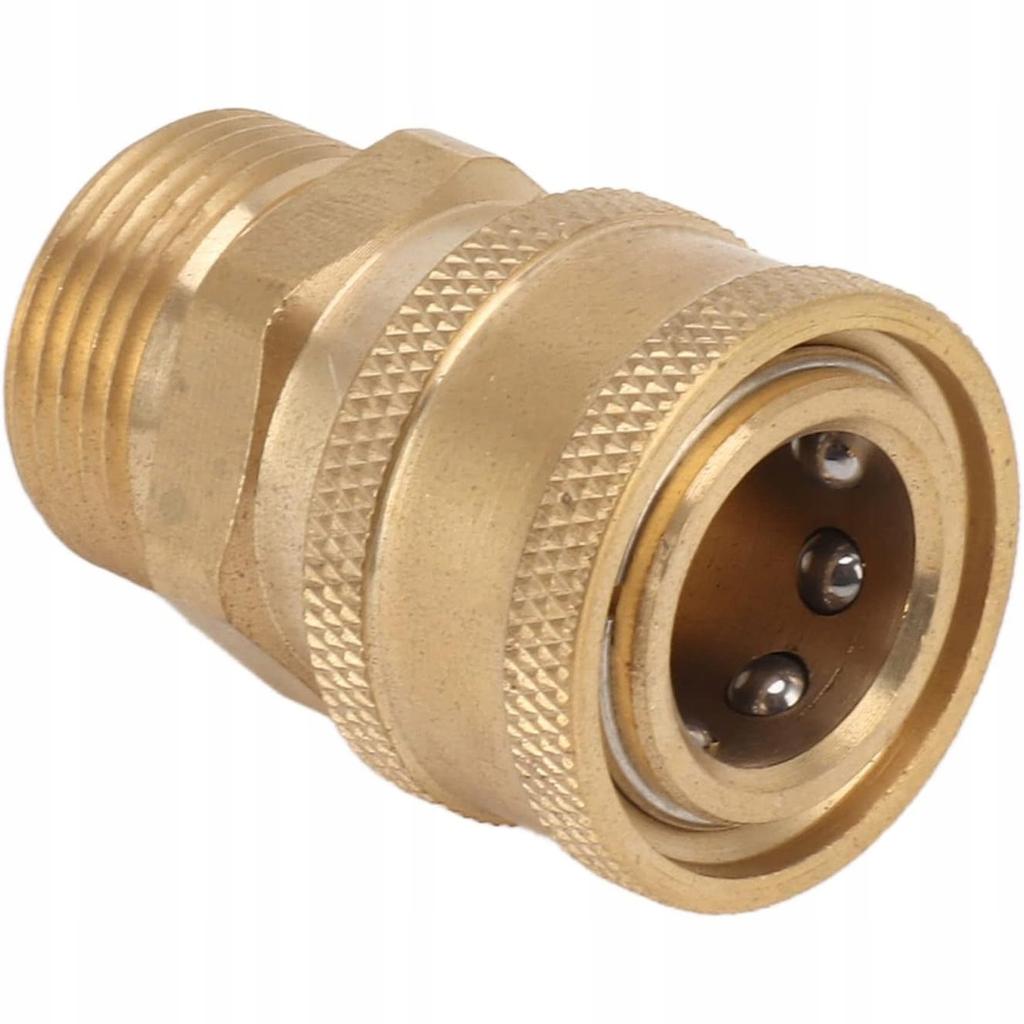 Rosfix Adapter Mosiężny Do Myjki Ciśnieniowej – Gwint M22x1,5mm Na Szybkozłączkę 1/4"" | Wysoka Kompatybilność | Trwałe Wykonanie
