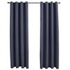 Blackout Curtains - MAD - Anthracite - 140x245cm - 2pcs - Metal Eyelets